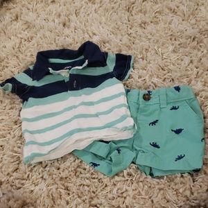 Carter's Teal and Navy outfit